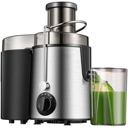 Stainless Steel Centrifugal Fruit Juicer – 800W Powerful Motor, Large Mouth for Fruits & Vegetables, Easy to Clean