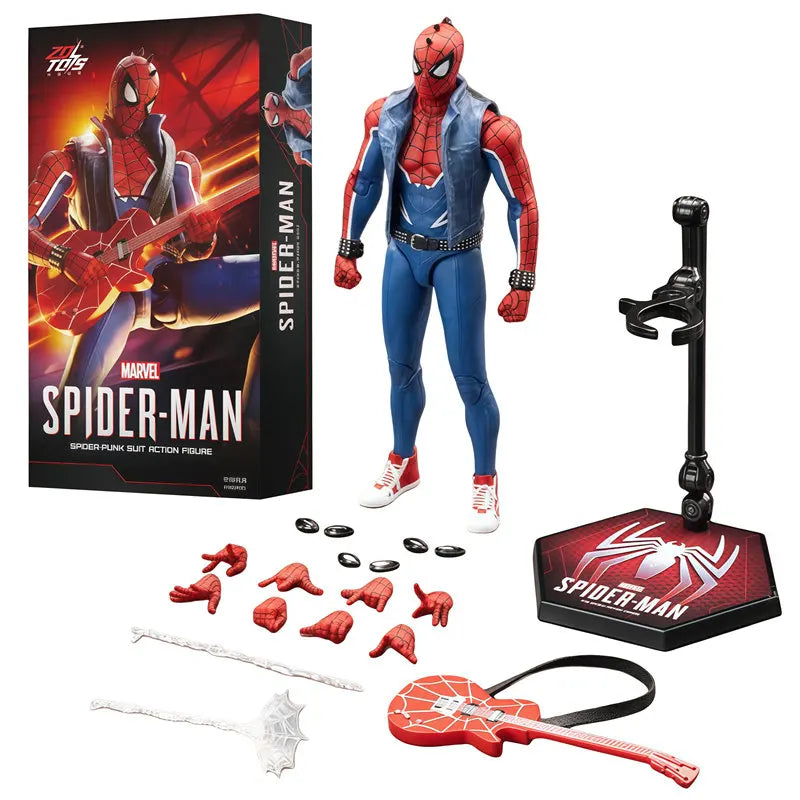 Spider-Man Action Figure - Miles Morales, Scarlet Spider, Hobie Brown & Iron Spider Collectible Toy Gift