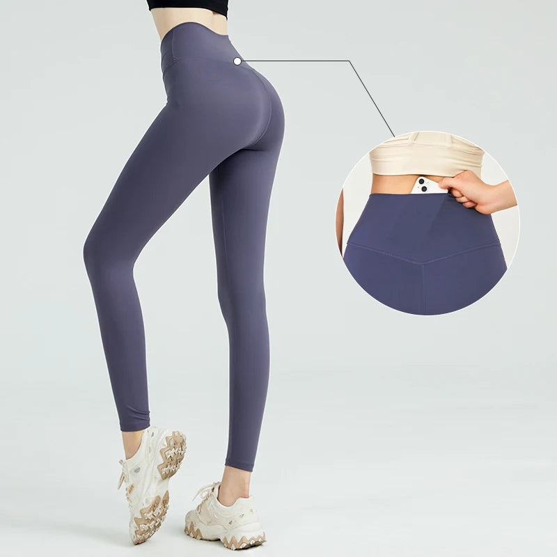 Women's High Waist Seamless Leggings - Naked Feel Push Up Yoga Pants For Fitness, Running & Gym Training