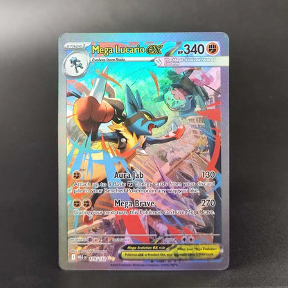 2025 Pokémon English Collection Cards Set – MEGA Dragonite, Charizard, Lucario & Gardevoir EX Anime Trading Cards Gift Toys