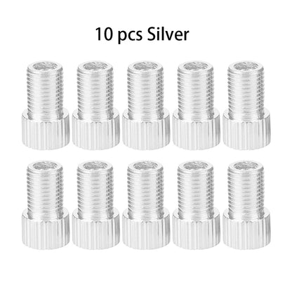 10-Color Aluminum Bicycle Valve Adapter – PRESTA to SCHRADER Converter for Bikes & Cars