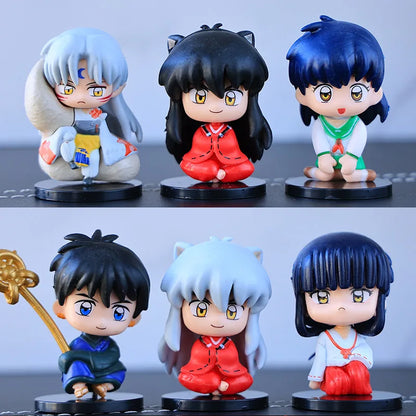 New Inuyasha Anime Figure Set – Higurashi, Kagome, Miroku & Sesshoumaru Q-Version PVC Action Dolls, Toys & Gifts for Kids