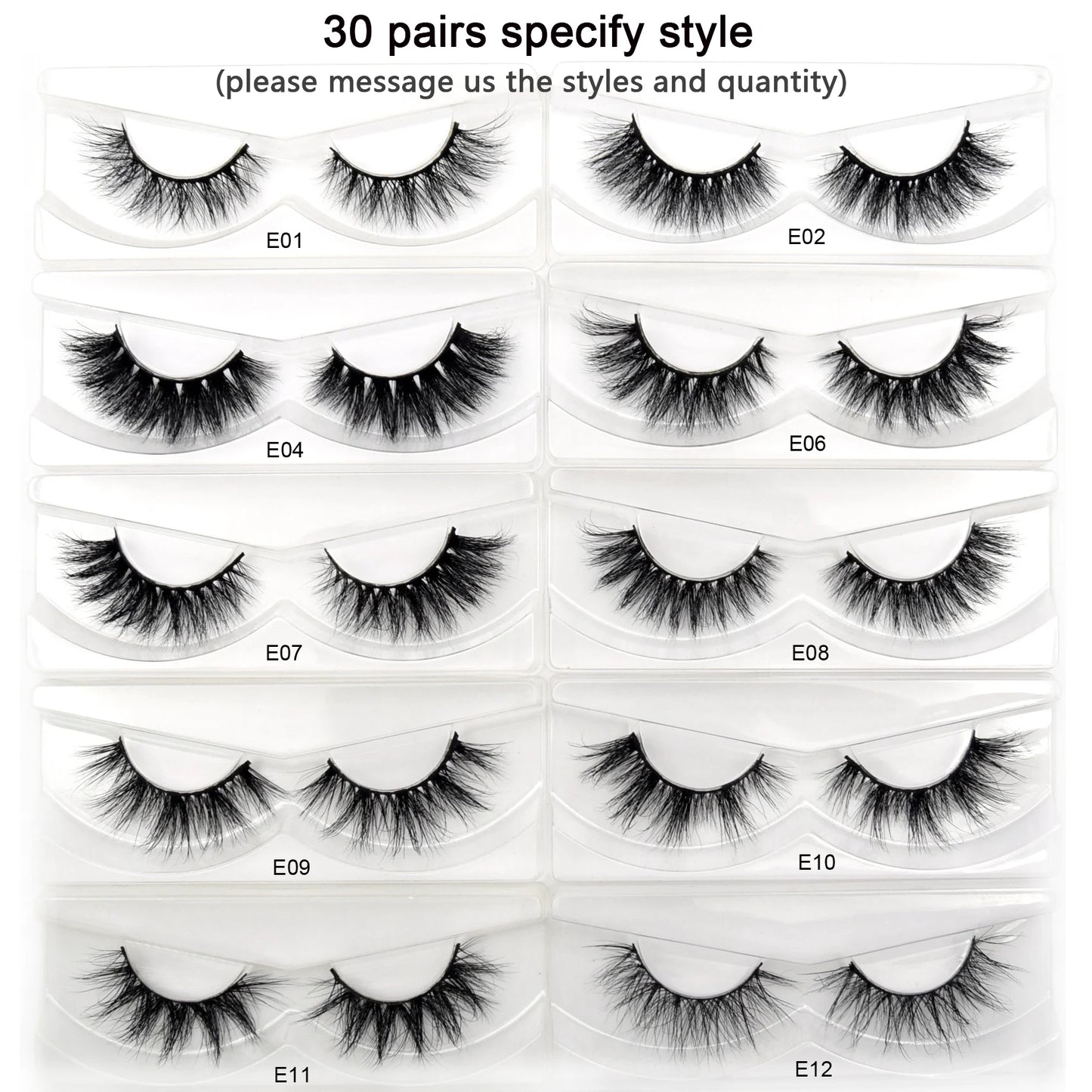 Visofree 3D Mink Eyelashes – 30/40/100 Pairs Handmade Full Strip Lashes with Tray, Cruelty-Free False Lashes for Makeup
