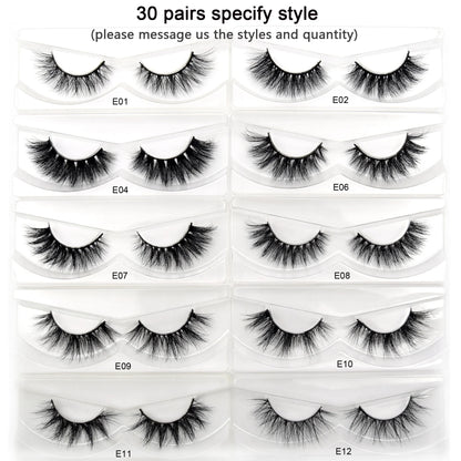 Visofree 3D Mink Eyelashes – 30/40/100 Pairs Handmade Full Strip Lashes with Tray, Cruelty-Free False Lashes for Makeup