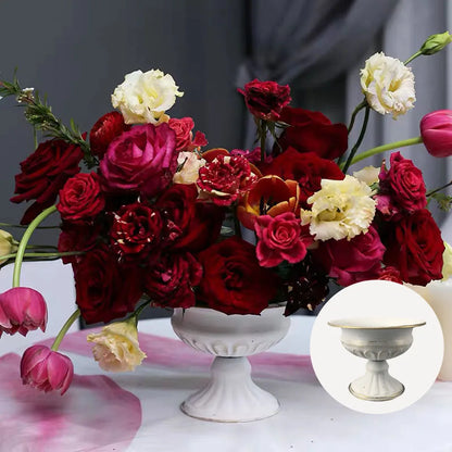 Metal Flower Vase & Candle Holder — Table Centerpiece for Wedding, Anniversary, Party & Hanging Decorations