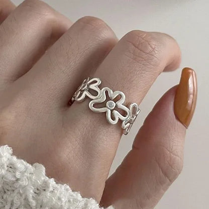 925 Sterling Silver Geometric Ring — BF CLUB Fashion Handmade Ring for Women, Party & Christmas Gift