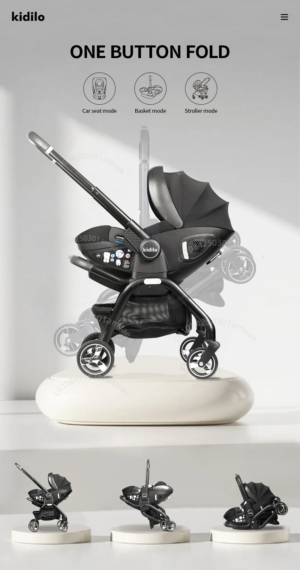 Multi-Functional Newborn Baby Stroller — Portable 4-in-1 Sleeping Basket, Safety Seat & Travel Cart