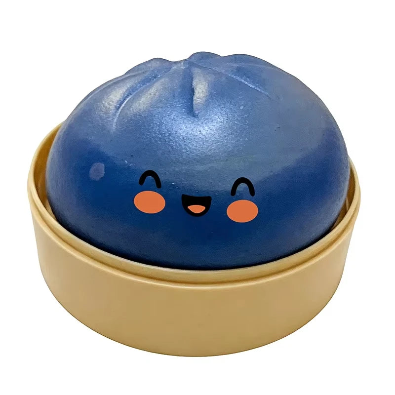 Simulation Dumpling Slow Rebound Stress Ball – Soft Squeeze Decompression Toy for Home, Office Decor & Birthday Gift for Kids & Adults