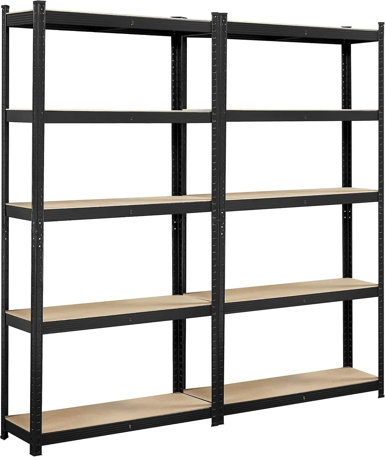 2PCS 5-Tier Adjustable Metal Storage Shelves – Heavy-Duty Utility Racks for Garage & Home