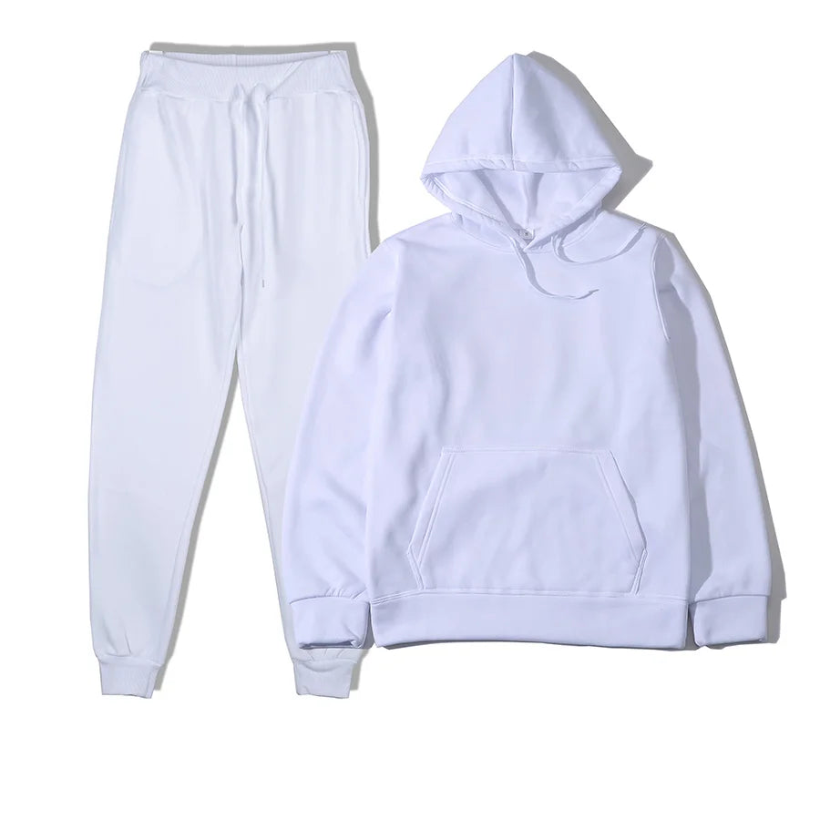 Men's Sports Tracksuit Set - Hoodie and Pants Two-Piece Running Casual Outfit for Men and Women