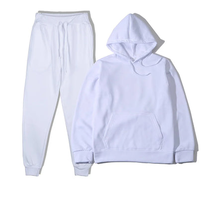 Men's Sports Tracksuit Set - Hoodie and Pants Two-Piece Running Casual Outfit for Men and Women