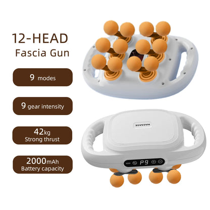 16-Head Fascia Massage Gun – High-Frequency Vibration Body Massager for Back, Waist, Neck, and Shoulders, Muscle Relief