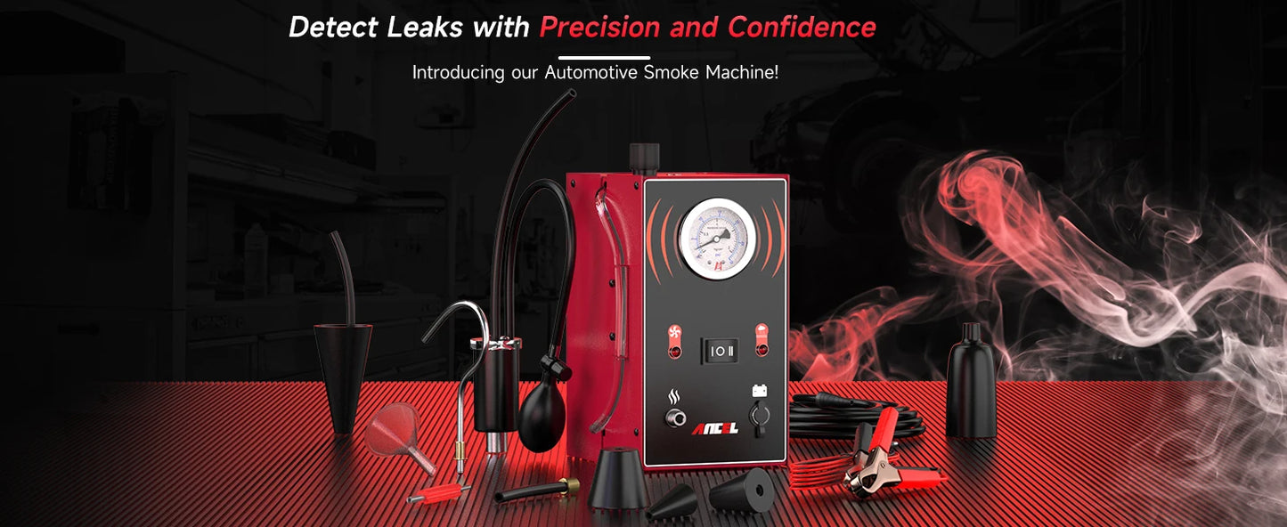 ANCEL S200 EVAP Smoke Leak Detector — Car & Motorcycle Diagnostic Smoke Machine for Vacuum, Oil & Fuel Pipe Leak Detection