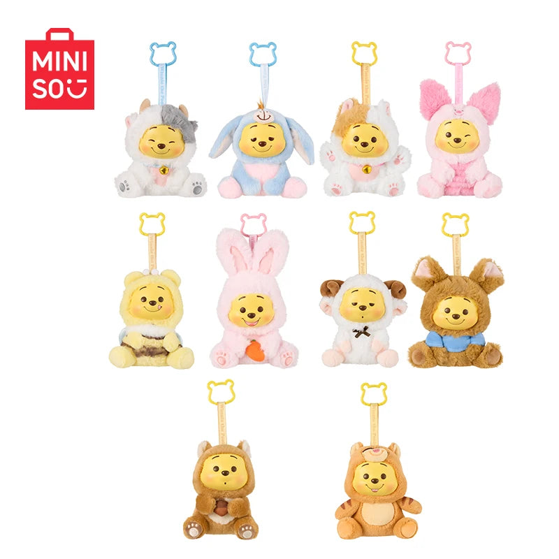 Original Winnie the Pooh Vinyl Plush Blind Box — Naughty Party Pooh Bear Bag Pendant, Cute Surprise Doll Gift
