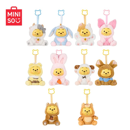 Original Winnie the Pooh Vinyl Plush Blind Box — Naughty Party Pooh Bear Bag Pendant, Cute Surprise Doll Gift