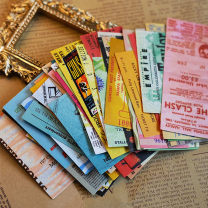 Rock Music Ticket Graffiti Stickers - 10/20/43PCS Retro Band Waterproof Decals for Guitar, Car & DIY Decor