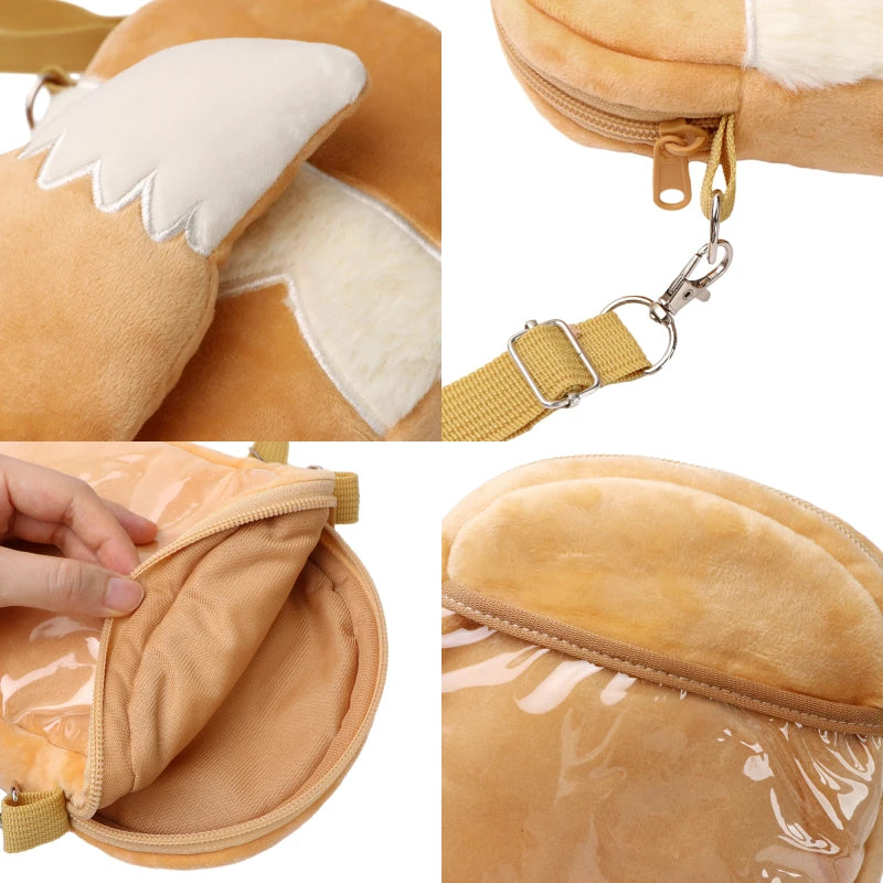 New Pokémon Plush Bag — Pikachu, Mimikyu, Gengar, Lucario, Rowlet, Eevee, Snorlax Soft Stuffed Toy Shoulder Backpack