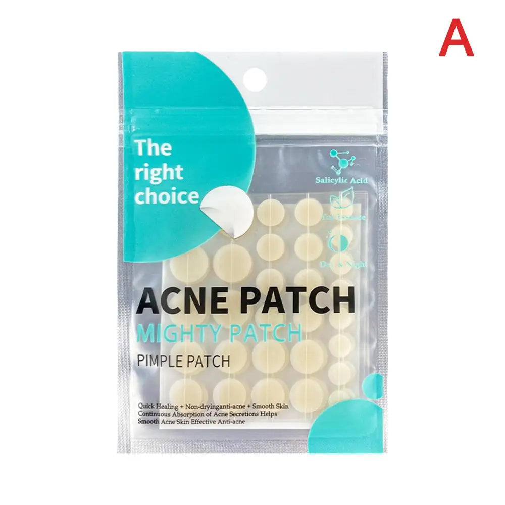 30-Piece Hydrocolloid Salicylic Acid Pimple Patches - Invisible Acne Spot Stickers for Blemish Coverage and Skincare