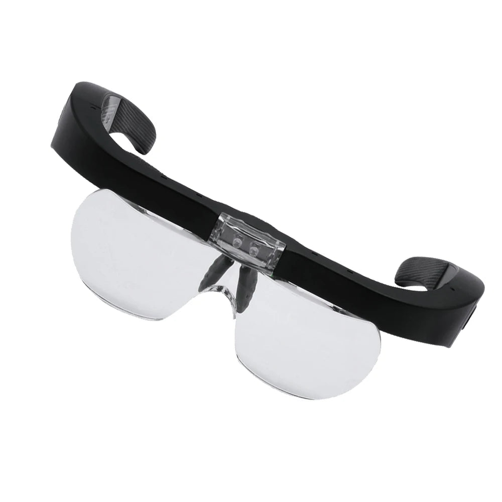 LED USB Rechargeable Magnifying Glasses — 1.5X, 2.5X, 3.5X, 5.0X Magnifier with Light for Watchmaker Repair & Reading