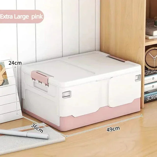 Extra Large Foldable Storage Box with Lid — Book, Snack, Toy, and Classroom Organizer for Home & Living Room