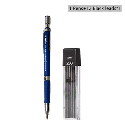 2.0mm Mechanical Pencil Set with 2B Black & Color Lead Refills – Automatic Pencil for Sketching, Drawing & Writing