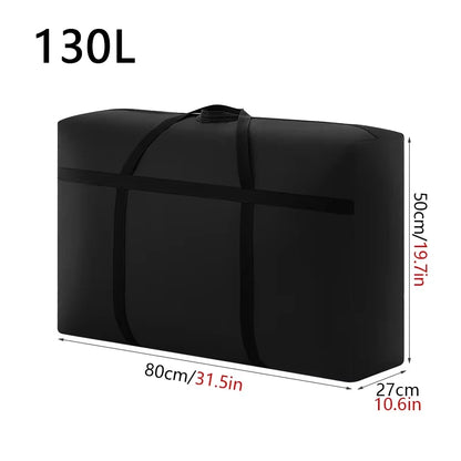 Extra Large Waterproof Moving Luggage Bag - Foldable Large Capacity Travel, Laundry & Quilt Storage Organizer