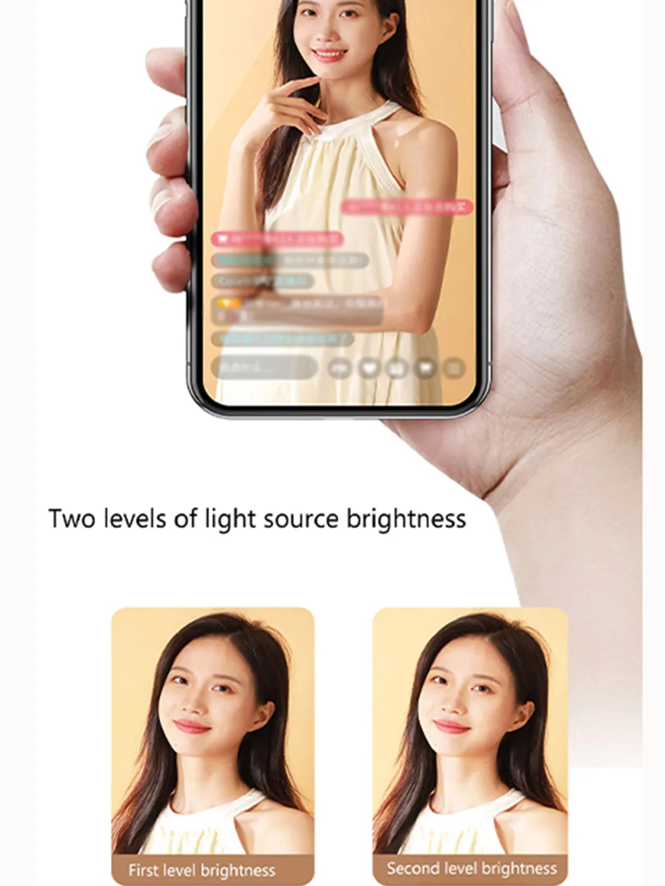 170cm/67in Selfie Stick Tripod – Extendable Aluminum Stand with Fill Light & Bluetooth Remote, Compatible with iPhone & Android