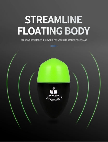 TAIYU Luminous Fishing Float Set – High Sensitivity Red & Green Adjustable Waterproof Electronic Bobbers