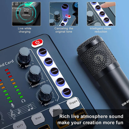 Audio Interface DJ Mixer Sound Card with Effects & Voice Changer for Streaming, Podcasting & Gaming   2/2