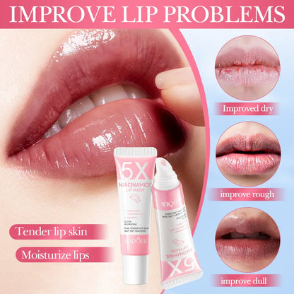 Dark Lip Balm Lightening Treatment – Exfoliating Melanin Mask for Pinker Lips, Reduces Lines & Improves Dryness