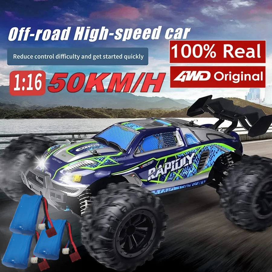 4WD Remote Control Car – Off-Road 4x4 RC High-Speed Buggy Truck, Brushless 50/80KM/H Drift Racing Toy for Kids & Adults