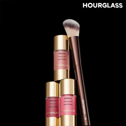 HOURGLASS No. 15 Liquid Blush & Angled Contour Brush – Professional Loose Powder Beauty Tool