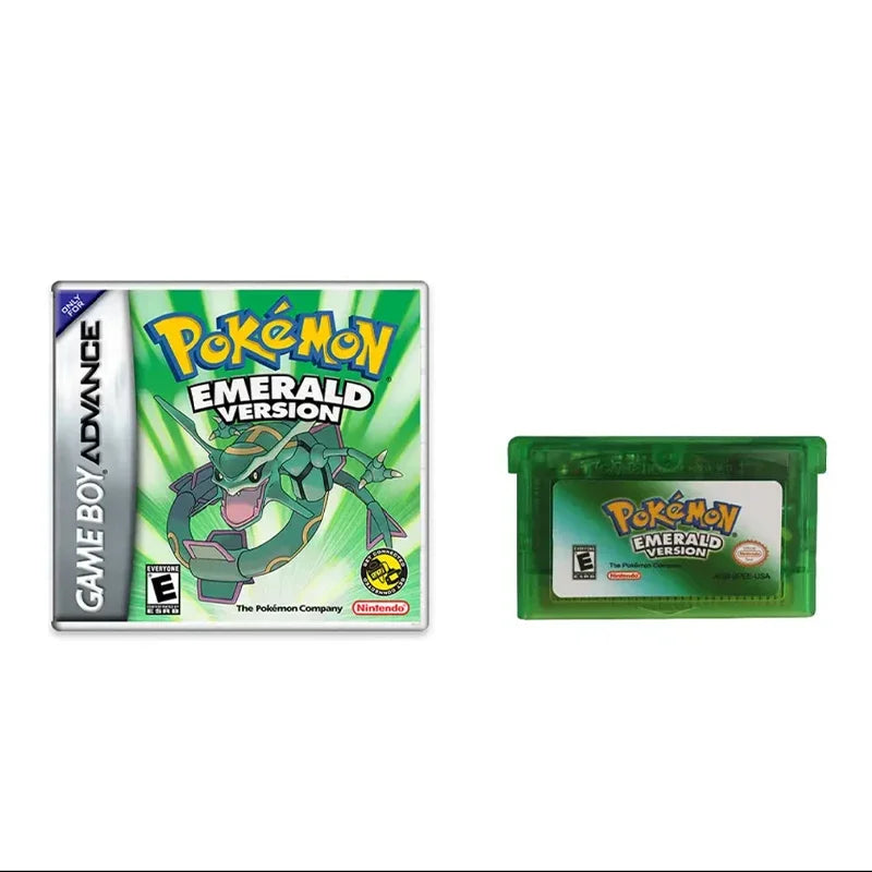 Pokemon GBA Game Cartridge Series — Emerald, Ruby, FireRed, LeafGreen, Sapphire (No Manual)