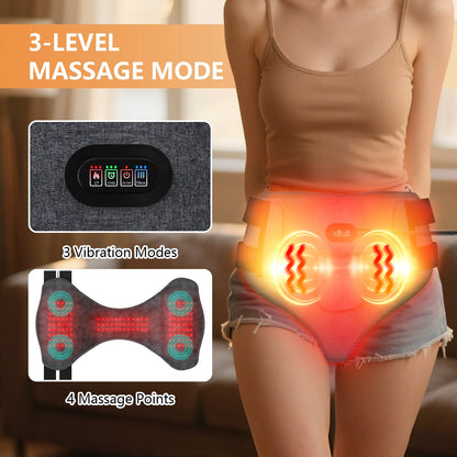 162-LED Red Light Therapy Device – 660nm Vaginitis & Menstrual Pain Relief Massager for Stomach and Waist