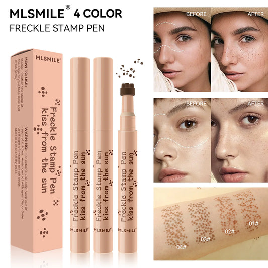 Waterproof Freckle Pen - Natural Fake Freckles Makeup Dot Spot Marker for Women Light & Dark Brown