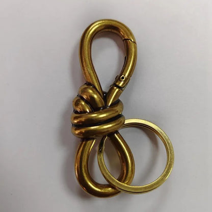 Unisex Essential Belt Icon Carabiner Keychain – Blackout Oval Solid Buckle for Men & Women Bag Accessories