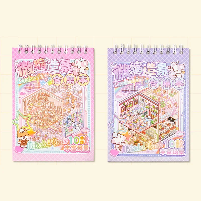 NEW 20Pcs 20-in-1 Cartoon Landscape Sticker Book – DIY 3D Pocket Cabin Scene Stickers for Kids Gift