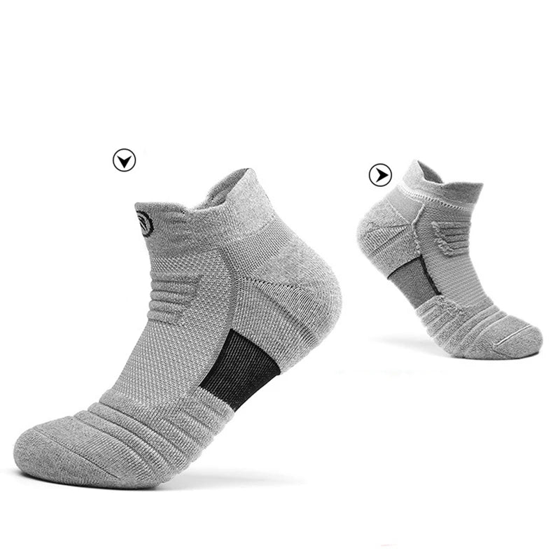 1/3 Pairs Men’s Compression Socks – Breathable Sports, Basketball, Cycling, and Running High Elastic Towel Tube Socks