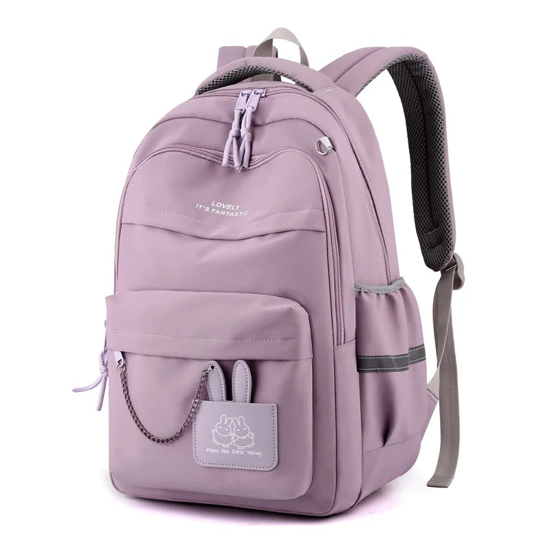 Girls’ School Backpack | Purple & Pink Large Capacity Bookbag for Kids, Primary Students Gift