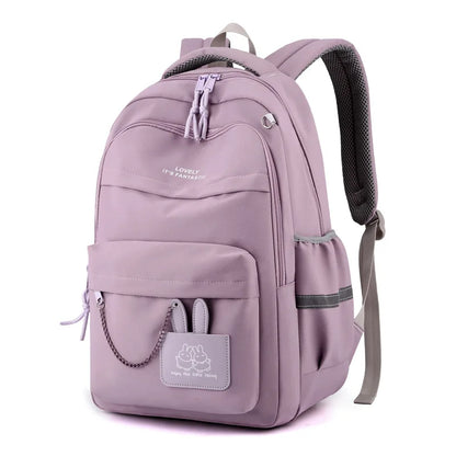 Girls’ School Backpack | Purple & Pink Large Capacity Bookbag for Kids, Primary Students Gift