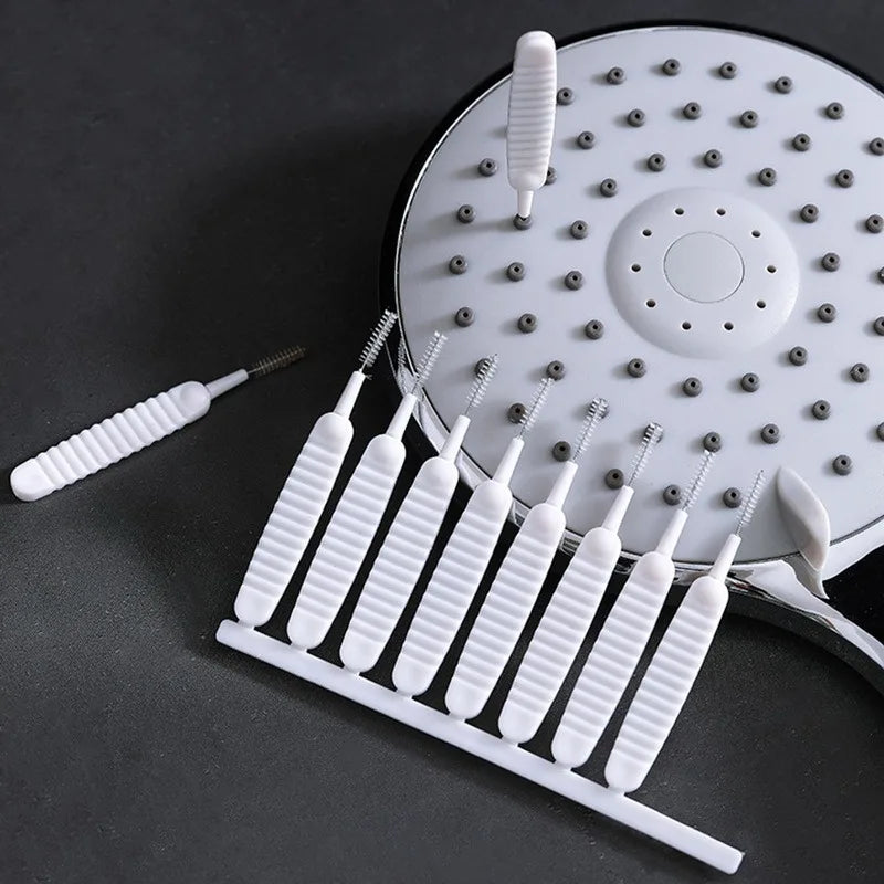 Multi-Pack Micro Nylon Shower Cleaning Brushes (10-100PCS) - Anti-Blocking Nozzle Brushes for Bathroom Accessories