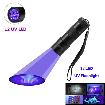 100 LED UV Flashlight 395NM – Black Light Torch for Dog Urine, Pet Stains & Bed Bug Detection