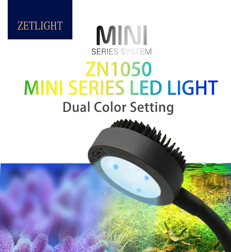 Zetlight M1 LED Aquarium Light – Full Spectrum Nano LED Lamp for Saltwater Marine Fish Tanks, Coral Reefs & Plants
