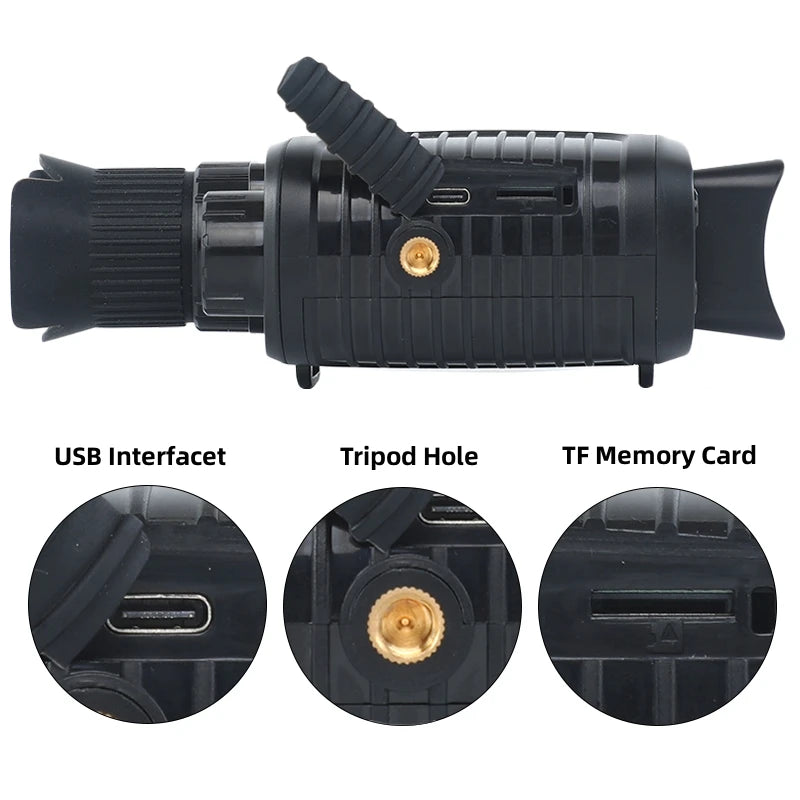 1080P HD Monocular Night Vision – 5X Infrared Zoom Hunting Telescope, 300m Full Darkness Range