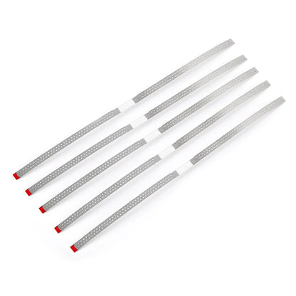 AZDENT Dental Diamond Polishing Strips – 5pc Stainless Steel Orthodontic IPR Fine & Medium Polish