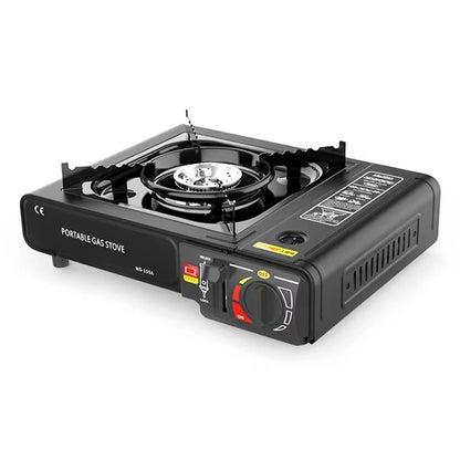 Portable Butane Camping Stove - Adjustable Gas Stove with Safety Lock for Indoor & Outdoor Cooking