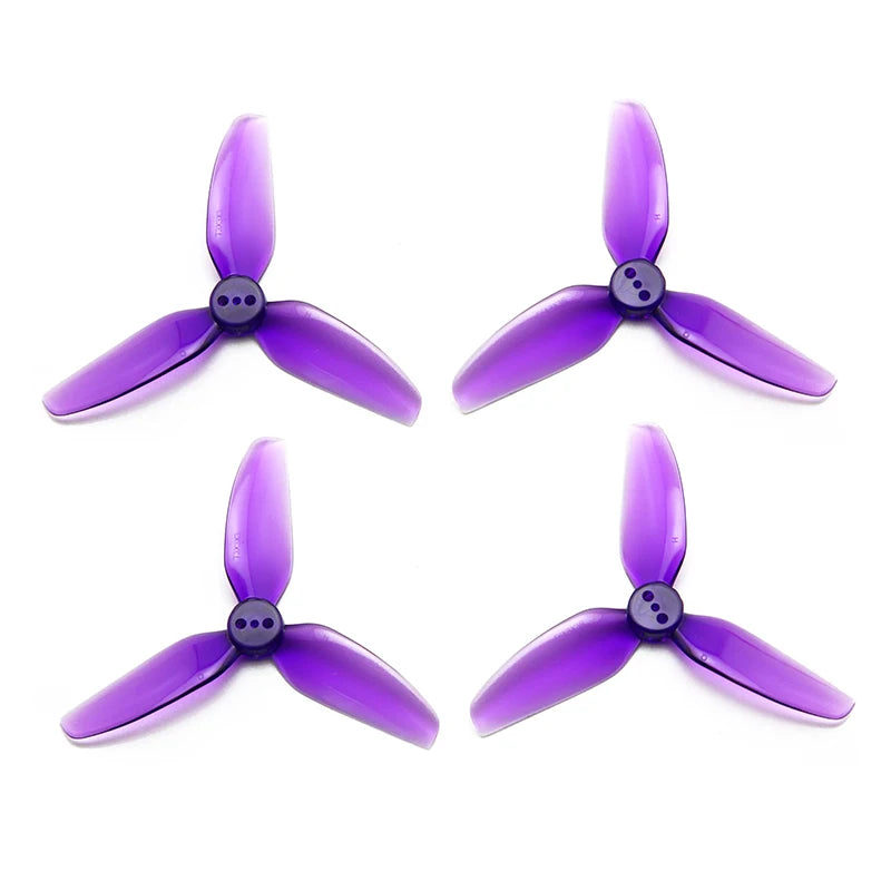 2 Pairs HQProp T3X3X3 3030 3-Blade Propellers – CW & CCW for RC FPV Freestyle 3" Toothpick & Cinewhoop Ducted Drones
