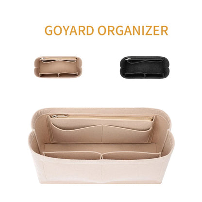 Felt Insert Bag Cosmetic Organizer for Goyard Tote: Makeup Bags with Zipper, Inner Pouch for Luxury Handbags - Women's Accessory