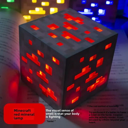 MC Game LED Creeper Night Lamp – Creative Block Button Light for Bedroom, Desk, and Bedside Decoration