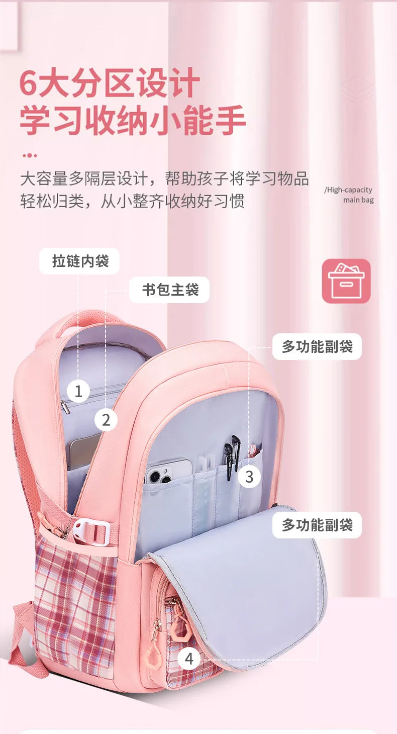 Children’s Princess School Backpack | Orthopedic Satchel for Girls, Primary School Book Bag & Knapsack